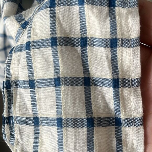 Max Studios Button Down Spread Collar Embroidered Stripes Self Tie Sash NWT SZ M - Picture 5 of 12